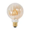 Lucande E27 3,8W LED-Lampe G95, 2700K, 340lm, Rillen Amber -Lucande 10001591