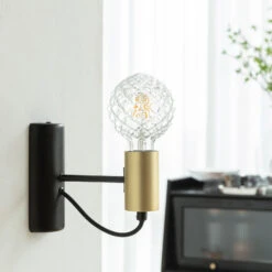 Lucande E27 3,8W LED-Lampe G95, 2700K, Struktur, Klar -Lucande 10001592 3