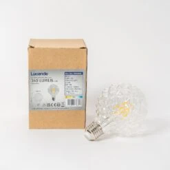 Lucande E27 3,8W LED-Lampe G95, 2700K, Struktur, Klar -Lucande 10001592 6
