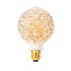 Lucande E27 3,8W LED-Lampe G95, 2700K, Struktur, Amber -Lucande 10001593