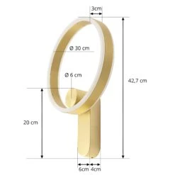 Lucande Yekta LED-Wandlampe Direkt 18W Messing -Lucande 10010701 2