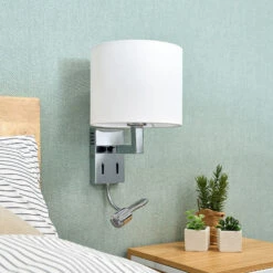 Lucande Taron Stoff-Wandlampe Leselicht 2er-Set 13 Lucande Taron Stoff-Wandlampe Leselicht 2er-Set -Lucande 10012164 3