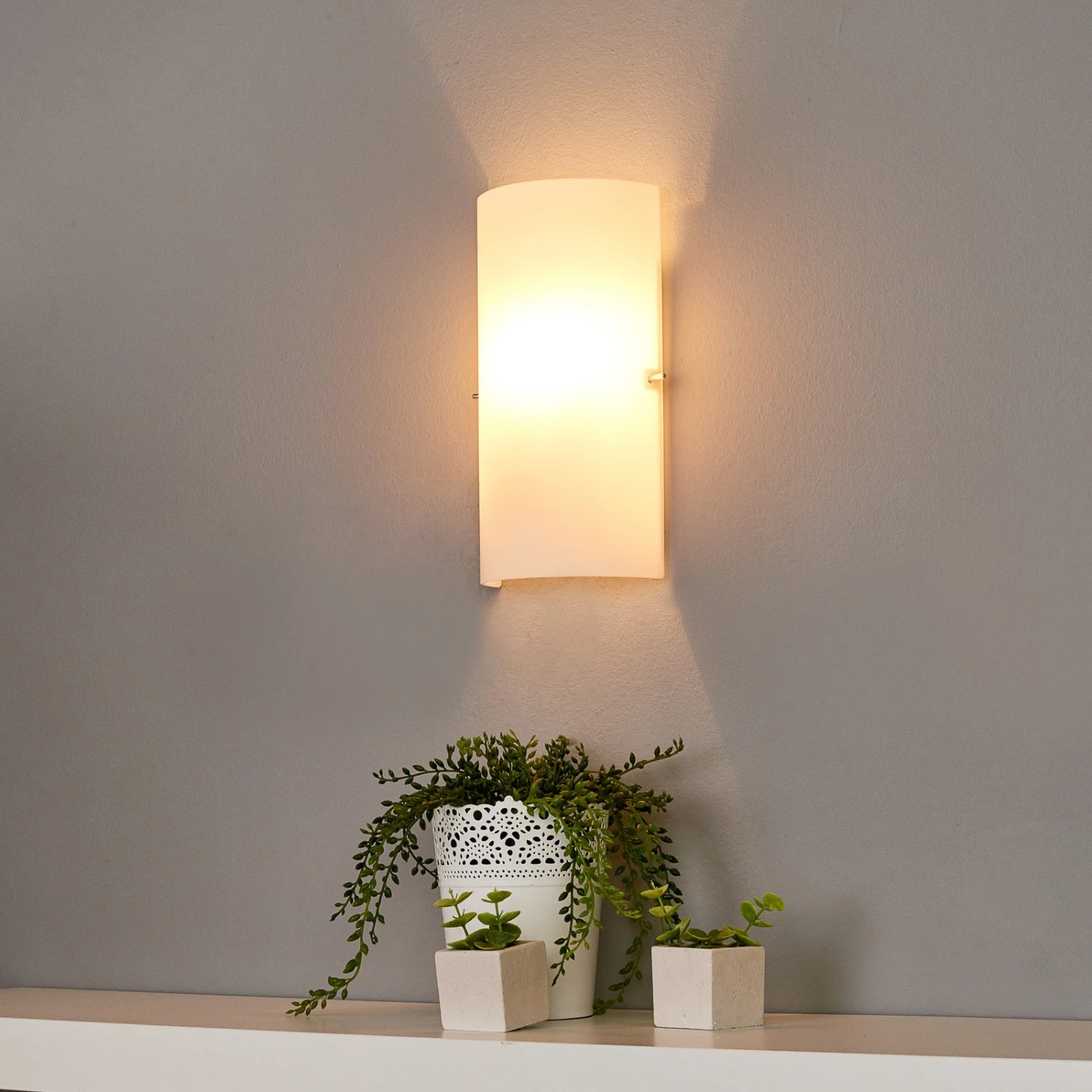 Lucande Halbrunde Glas-Wandleuchte Sidra, 2er-Set 7 Lucande Halbrunde Glas-Wandleuchte Sidra, 2er-Set – Bild 5