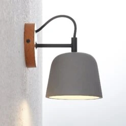 Lucande Kalinda Wandleuchte Betonschirm 2er-Set -Lucande 10012227 4