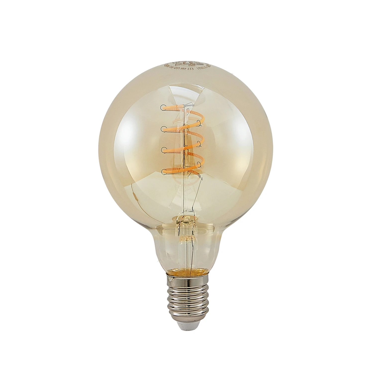 Lucande LED E27 G95 4W 2.700K Dimmbar Amber 2er 5 Lucande LED E27 G95 4W 2.700K Dimmbar Amber 2er – Bild 3