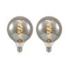 Lucande LED E27 G125 4W 1.800K Dimmbar Smoke 2er