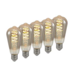 Lucande LED E27 ST64 4W 1.800K Dimmbar Smoke 5-er