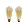 Lucande E27 4,9W LED-Rustikalampe 1800K 200lm Amber 2er -Lucande 10012588