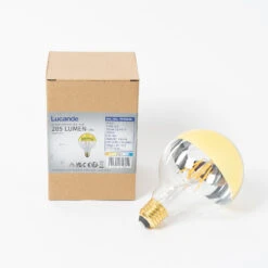 Lucande E27 3,8W LED-Kopfspiegellampe G95, 2700K Gold 5er -Lucande 10012609 7