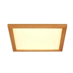 Lucande Joren LED-Deckenleuchte Eckig Holz 42 Cm
