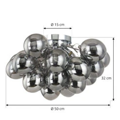 Lucande Diborah Deckenleuchte, Rauchig, Ø50cm 12 Lucande Diborah Deckenleuchte, Rauchig, Ø50cm -Lucande 10013065 3
