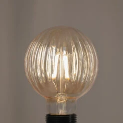 Lucande E27 3,8W LED G95 2700K 340lm Rillen Amber 2er -Lucande 10013102 6