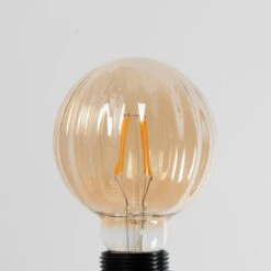Lucande E27 3,8W LED G95 2700K 340lm Rillen Amber 2er -Lucande 10013102 7