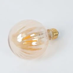 Lucande E27 3,8W LED G95 2700K 340lm Rillen Amber 5er -Lucande 10013103 4