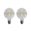 Lucande E27 3,8W LED-Lampe G95 2700K Struktur Klar 2er-Set -Lucande 10013130