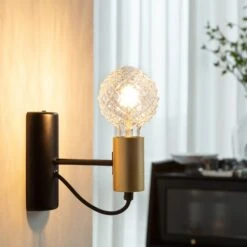 Lucande E27 3,8W LED-Lampe G95 2700K Struktur Klar 2er-Set -Lucande 10013130 2