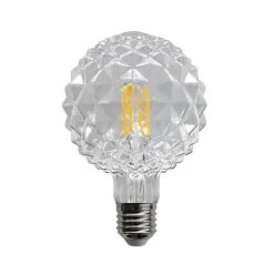 Lucande E27 3,8W LED-Lampe G95 2700K Struktur Klar 2er-Set -Lucande 10013130 4