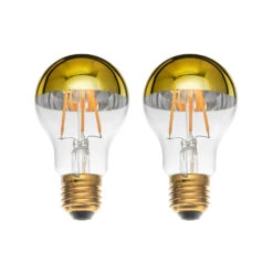 Lucande 19 Lucande E27 3,5W LED-Kopfspiegellampe A60 2700K Gold 2er