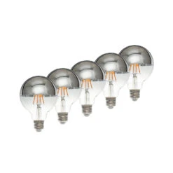 Lucande 13 Lucande E27 3,8W Kopfspiegellampe G95 927 Silber, 5er-Set