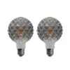 Lucande E27 3,8W LED-Lampe G95 918 Struktur Smoke 2er-Set -Lucande 10013202
