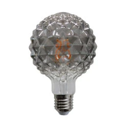 Lucande E27 3,8W LED-Lampe G95 918 Struktur Smoke 2er-Set -Lucande 10013202 3