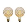 Lucande E27 3,8W LED-Lampe G95 927 Struktur Amber 2er-Set -Lucande 10013204