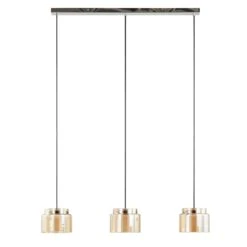 Lucande Diano Hängeleuchte, Amber, Dreiflammig -Lucande 10013677 2