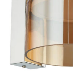 Lucande Diano Wandleuchte, Amber, Eisen, Glas -Lucande 10013681 4