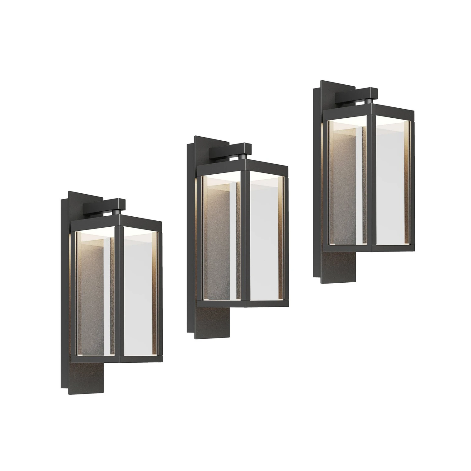 Lucande Ferdinand LED-Außenwandleuchte Im 3er-Set 3 Lucande Ferdinand LED-Außenwandleuchte Im 3er-Set