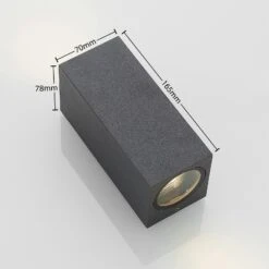 Lucande Außenwandstrahler Lavina 2-fl. GU10 Dunkelgrau 4er 13 Lucande Außenwandstrahler Lavina 2-fl. GU10 Dunkelgrau 4er -Lucande 10013759 2