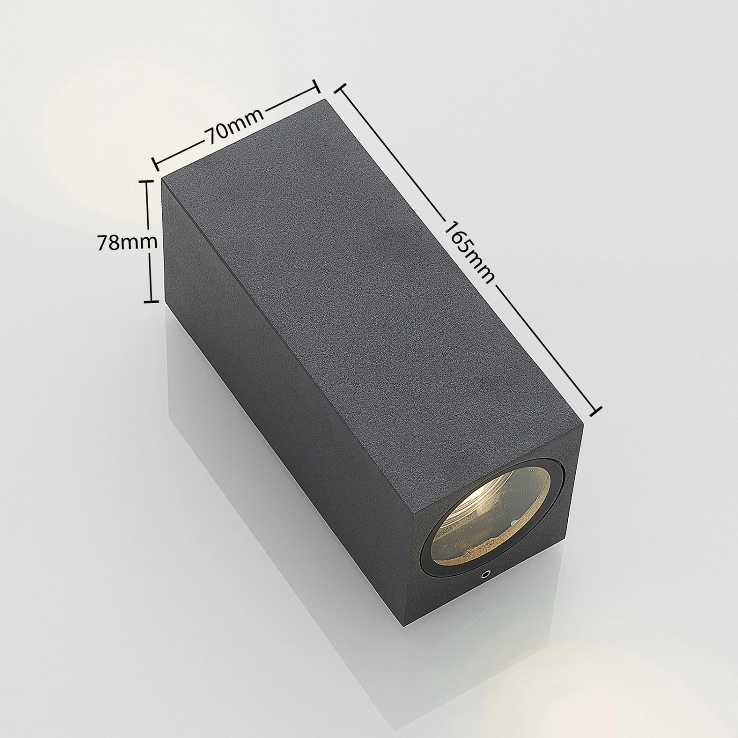 Lucande Außenwandstrahler Lavina 2-fl. GU10 Dunkelgrau 4er 5 Lucande Außenwandstrahler Lavina 2-fl. GU10 Dunkelgrau 4er – Bild 3