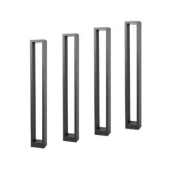 Lucande Eckige LED-Pollerleuchte Jupp, 90 Cm, 4er-Set