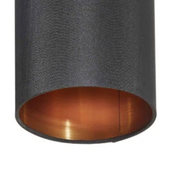 Lucande Patrik Textil-Deckenleuchte Ø15cm Schwarz -Lucande 3066095 2