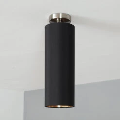 Lucande Patrik Textil-Deckenleuchte Ø15cm Schwarz -Lucande 3066095 8