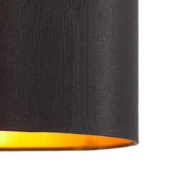 Lucande Patrik Textil-Hängeleuchte Ø30cm Schwarz -Lucande 3066096 4