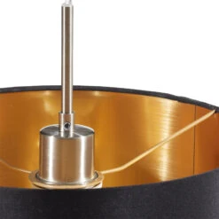 Lucande Patrik Textil-Hängeleuchte Ø30cm Schwarz -Lucande 3066096 7