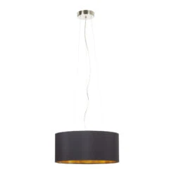 Lucande Patrik Textil-Hängeleuchte Ø53cm Schwarz -Lucande 3066104 2