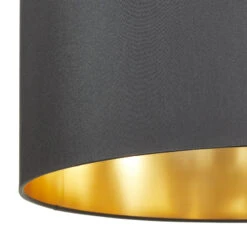 Lucande Patrik Textil-Hängeleuchte Ø53cm Schwarz -Lucande 3066104 5