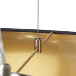 Lucande Patrik Textil-Hängeleuchte Ø53cm Schwarz -Lucande 3066104 6