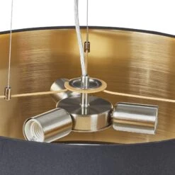 Lucande Patrik Textil-Hängeleuchte Ø53cm Schwarz -Lucande 3066104 7