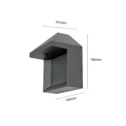 Lucande Zalinda LED-Außenwandleuchte In Dunkelgrau -Lucande 5257001 5