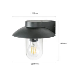 Lucande Marvetta Außenwandleuchte, Dunkelgrau -Lucande 5257002 4