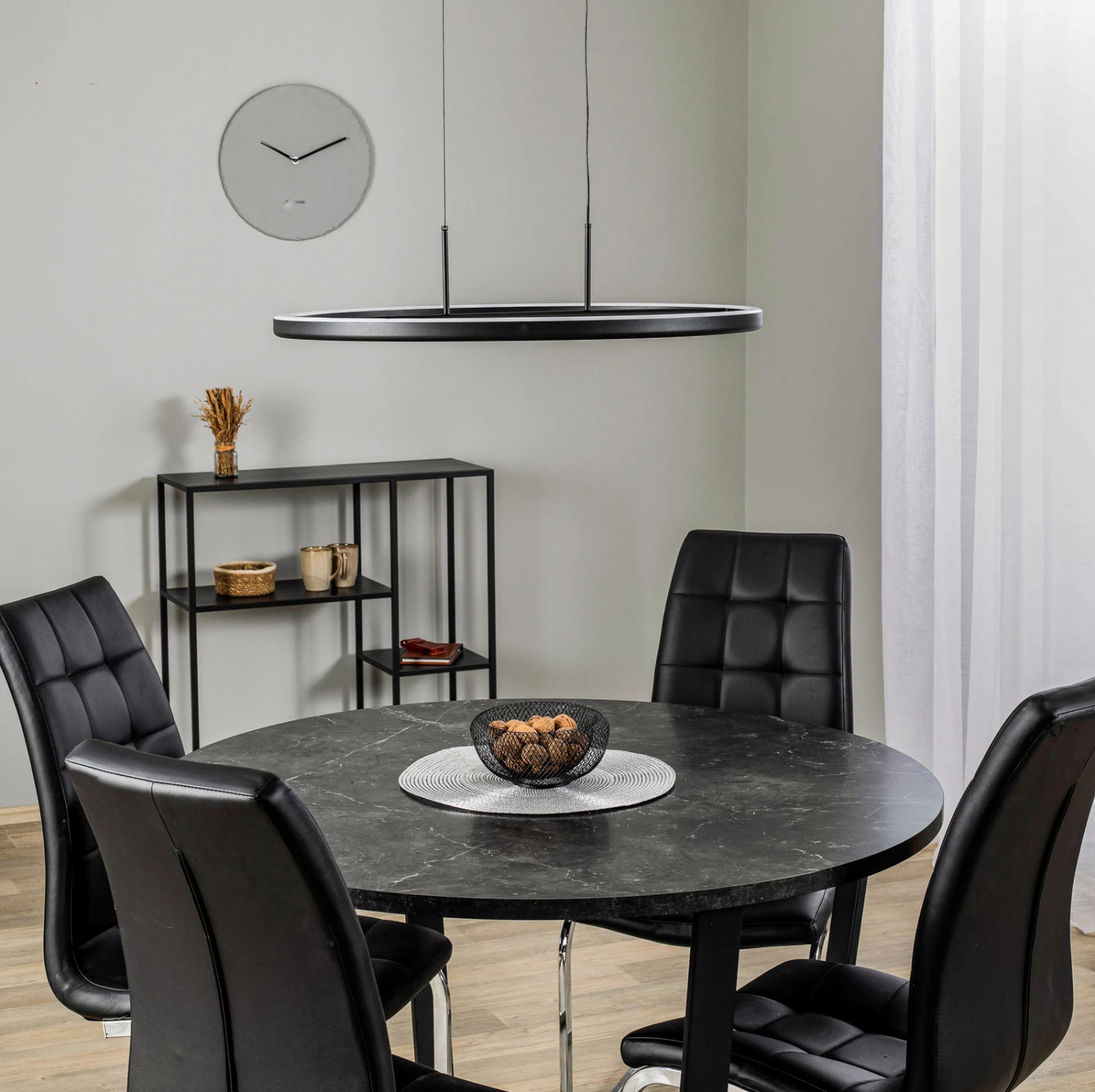 Lucande Virvera LED-Hängelampe, Rund, Schwarz 5 Lucande Virvera LED-Hängelampe, Rund, Schwarz – Bild 3