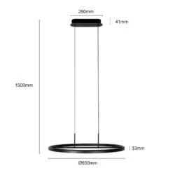 Lucande Virvera LED-Hängelampe, Rund, Schwarz 15 Lucande Virvera LED-Hängelampe, Rund, Schwarz -Lucande 5257020 4