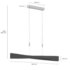 Lucande Lian LED-Hängelampe, Schwarz, Alu -Lucande 6722547 6