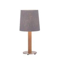 Lucande Elif Tischlampe Filz Zylinder Eiche Natur -Lucande 6722601 3