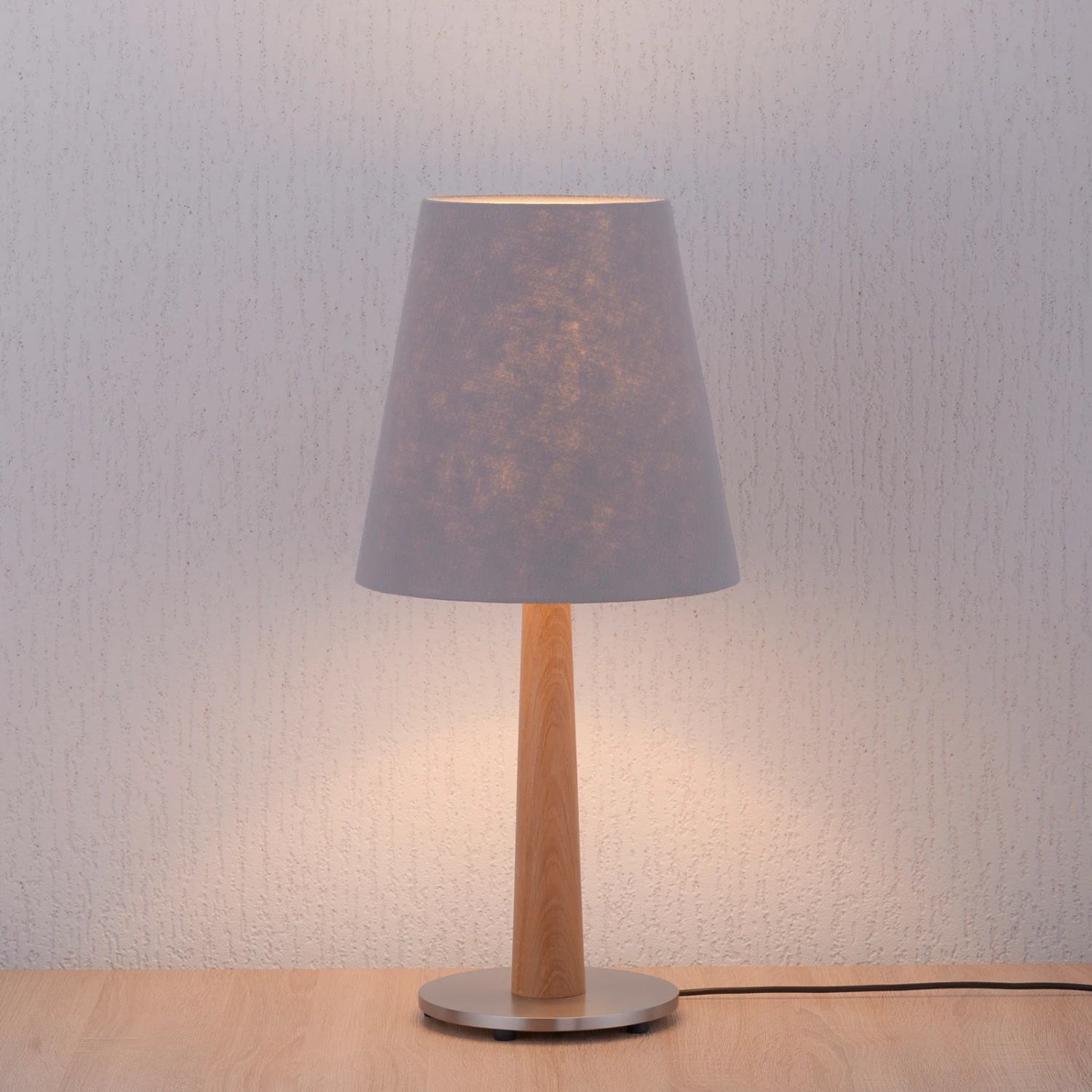 Lucande Elif Tischlampe Filz, Konisch Eiche Natur 5 Lucande Elif Tischlampe Filz, Konisch Eiche Natur – Bild 3