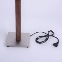 Lucande Elif Tischlampe Weiß, Eckig Eiche Dunkel -Lucande 6722608 8