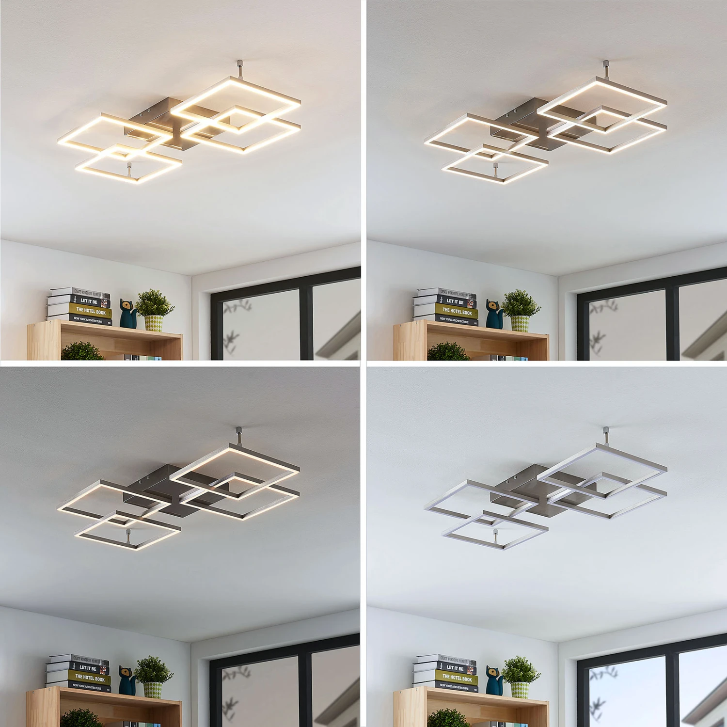 Lucande LED-Deckenlampe Quadra, Dimmbar, 4-flg., 80,5 Cm 6 Lucande LED-Deckenlampe Quadra, Dimmbar, 4-flg., 80,5 Cm – Bild 4