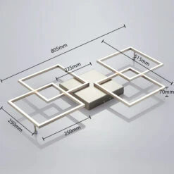 Lucande LED-Deckenlampe Quadra, Dimmbar, 4-flg., 80,5 Cm 15 Lucande LED-Deckenlampe Quadra, Dimmbar, 4-flg., 80,5 Cm -Lucande 7620076 4